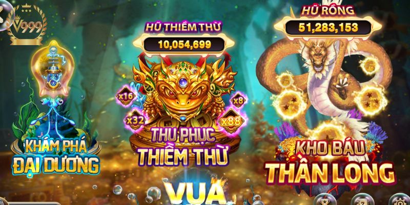 Khám phá các phòng chơi đa dạng tại Vua Săn Cá